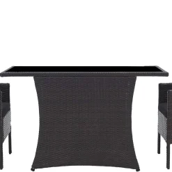 Polyrattan Tischgruppe für 2 Personen - Eneriffo (dreiteilig)