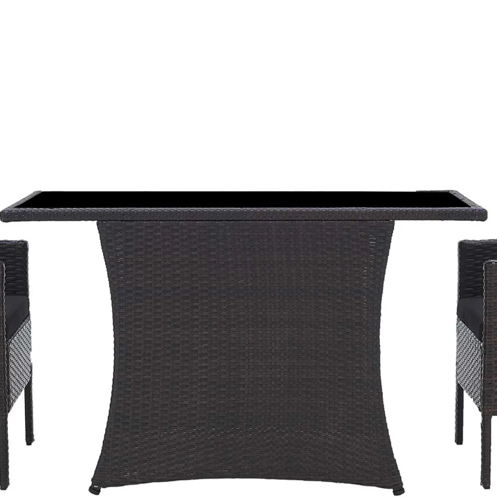 Polyrattan Tischgruppe für 2 Personen - Eneriffo (dreiteilig)