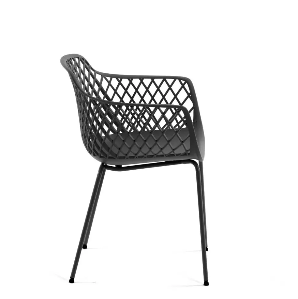 PP Design-Tischsessel in Grau - Senva (4er Set)