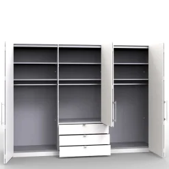 Praktisch aufgeteilter Kleiderschrank in Weiß - Donpiave