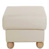 Quadrat Hocker in Beige Kunstlederbezug - Sharay
