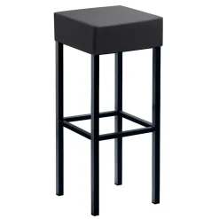 Quadrat Tresenhocker in Anthrazit & Schwarz - Madrid