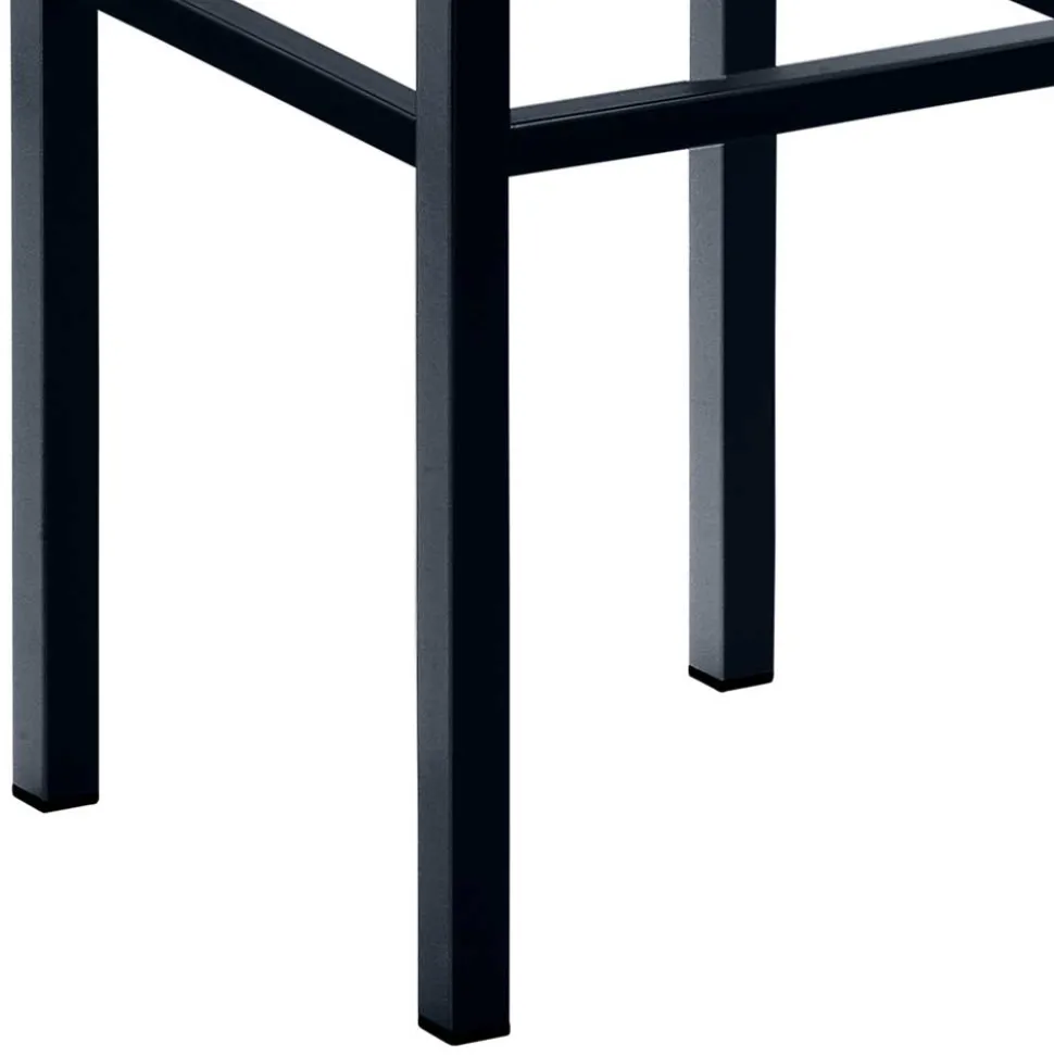 Quadrat Tresenhocker in Anthrazit & Schwarz - Madrid