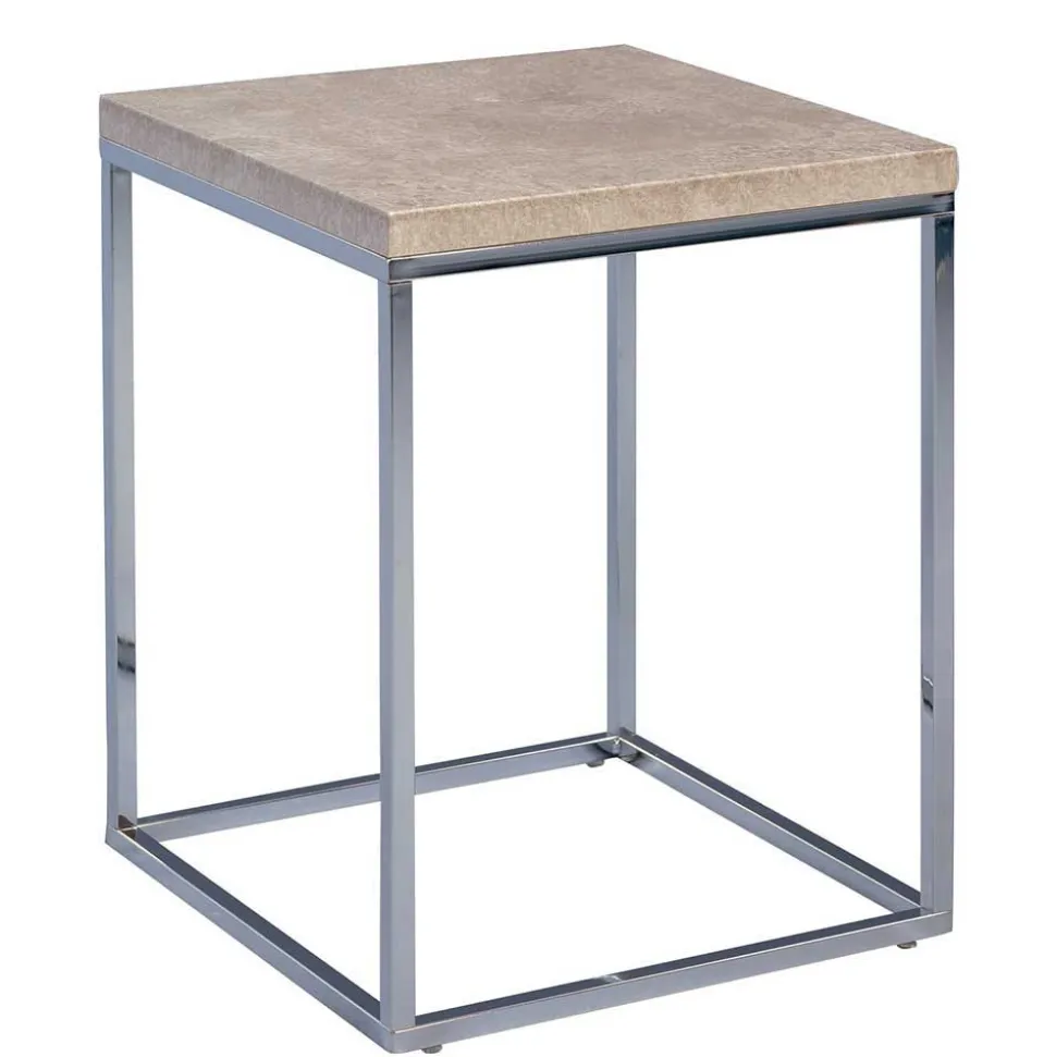 Quadratischer Beistelltisch Loft Style Conory mit Beton Dekor