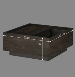 Quadratischer Wohnzimmertisch mit Staufach - Mundo