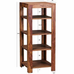 Quadratisches Holzregal Hoslo mit fünf Ablagen