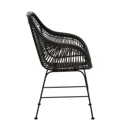 Rattan Geflechtstühle mit Armlehnen - Bregenza (2er Set)