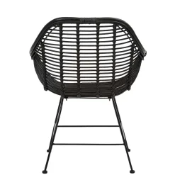 Rattan Geflechtstühle mit Armlehnen - Bregenza (2er Set)