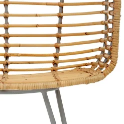 Rattan Korbsessel mit Metallgestell - Levitanas (2er Set)