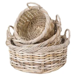 Rattan Körbe von Hand gefertigt - Saliaora (dreiteilig)