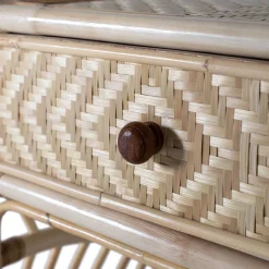 Rattan Nachtkommode mit zwei Ablagen - Robin