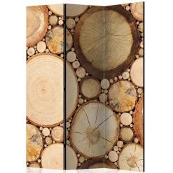 Raumteiler mit Fotodruck Baumscheiben - Siska