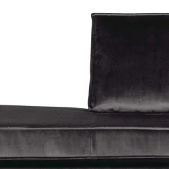 Recamiere in Anthrazit Ertrego mit Samt Bezug