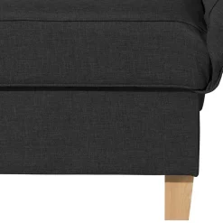 Recamiere in Schwarz und Buche - Mikana