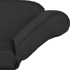 Recamiere in Schwarz und Buche - Mikana