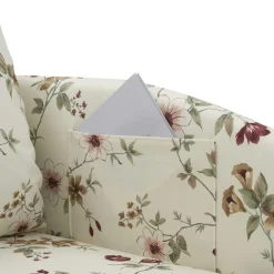 Recamiere mit Blumen Muster auf weißem Grund - Bairika