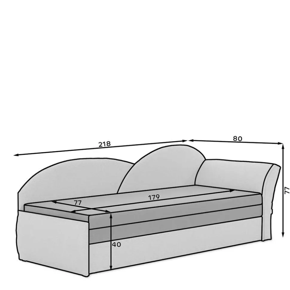 Recamiere mit bunten Schmetterlingen - Greyment