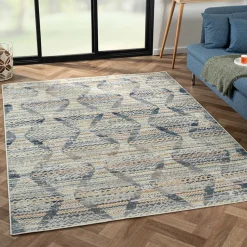 Rechteck Teppich 240x170 mehrfarbig gemustert - Princey