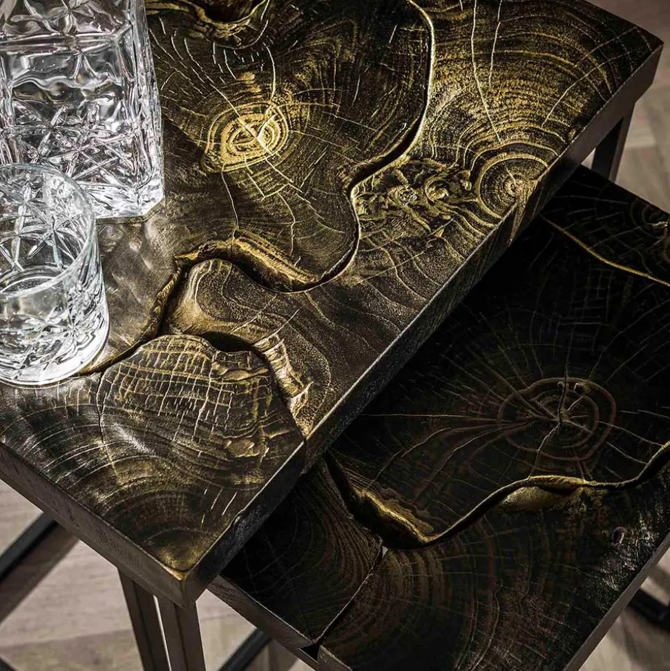 Rechteckige Beistelltische aus Teak - Clarisa (zweiteilig)