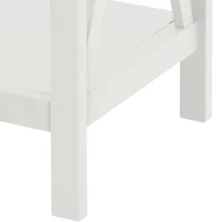 Rechteckiger Beistelltisch in Weiß lackiert - Lydia