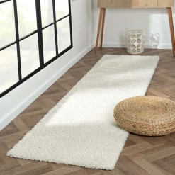 Rechteckiger Teppich Brücke mit Hochflor - Pralina