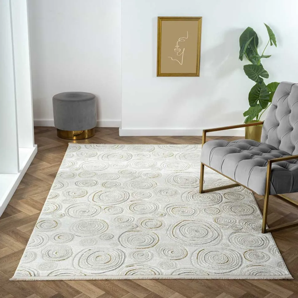 Rechteckiger Teppich mit Spiral Muster - Pray