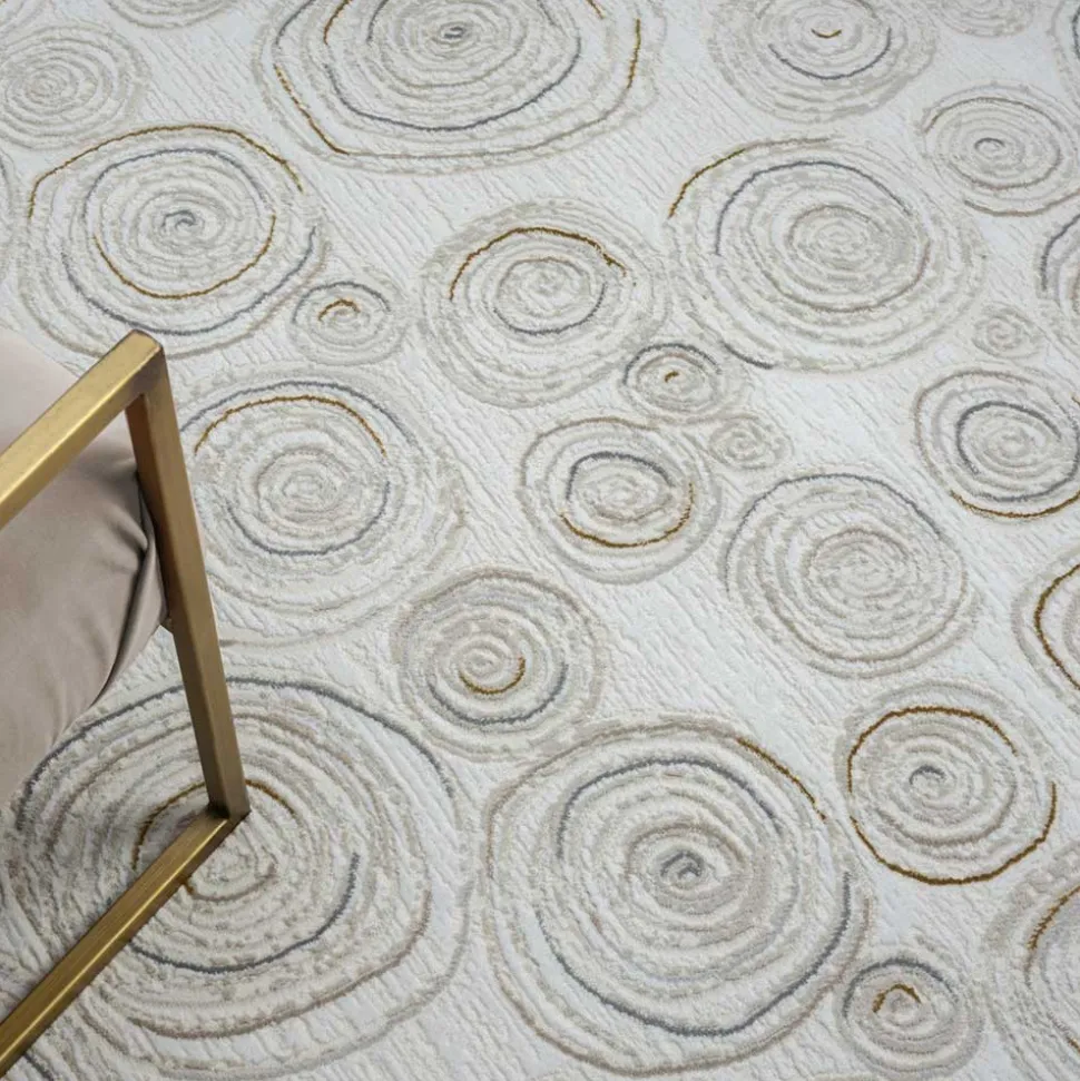 Rechteckiger Teppich mit Spiral Muster - Pray