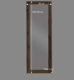 Rechteckiger Wandspiegel mit Holzrahmen - Alsbetas