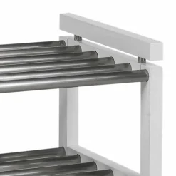 Regal für Schuhe in Weiß & Edelstahl - Gorfu