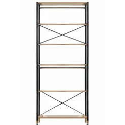 Regal Garderobe aus Metall & MDF in Akazie Optik - Masiela