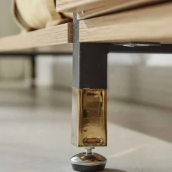 Regal Garderobe aus Metall & MDF in Akazie Optik - Masiela