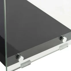 Regal in Hochglanz Schwarz & Transparent - Viverone