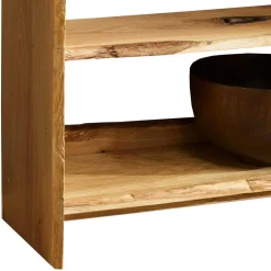 Regal mit Baumkante aus Eiche Massivholz - Avidora