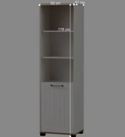 Regal mit drei Fächern und Tür - Salcina