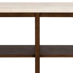 Regal mit Travertin Deckplatte in Beige - Thani