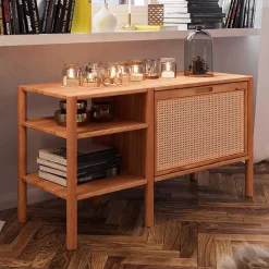 Regal mit Wiener Geflecht Klappfach - Indrya