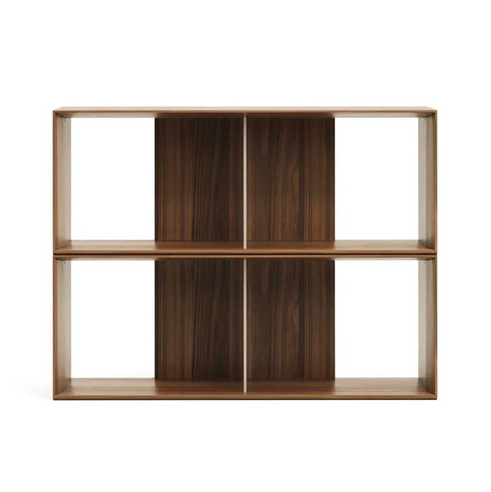 Regalmodul Duo in Nussbaum - Kiara (zweiteilig)