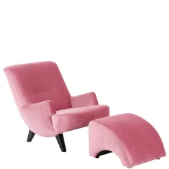 Relaxsessel in Rosa Samtvelours - Jily