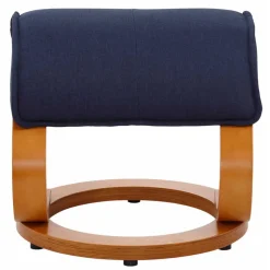 Relaxsessel mit Fußhocker in Dunkelblau - Thani (zweiteilig)