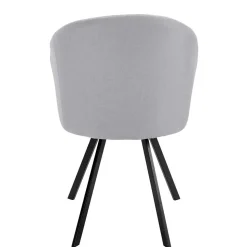 Retro Armlehnenstühle in Hellgrau - Dranico (2er Set)