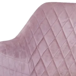 Retro Armlehnenstuhl in Altrosa Samt - Onjamy (2er Set)