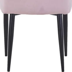 Retro Armlehnenstuhl in Altrosa Samt - Onjamy (2er Set)