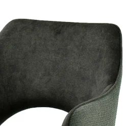 Retro Armlehnstühle in Oliv Grün Velours - Aldura (2er Set)