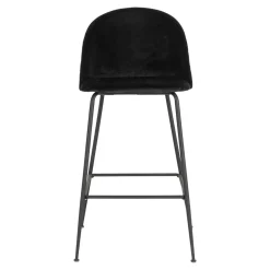 Retro Barstühle aus schwarzem Samt - Baltimoore (2er Set)