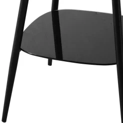 Retro Beistelltisch in Marmor Optik Weiß Grau - Salerno