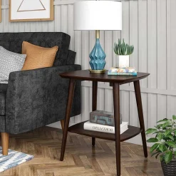 Retro Beistelltisch in Walnuss Optik - Despelin