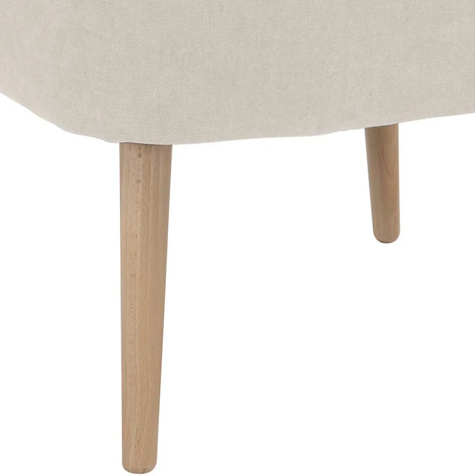 Retro Cocktailsessel in Beige und Buche - Cranzo