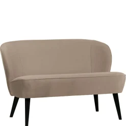 Retro Couch in Khaki Samtstoff - Griffina