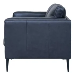 Retro Design Ledercouch in Schwarz - Griffina