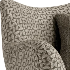 Retro Designsessel in Beige und Braun gemustert - Regiovs